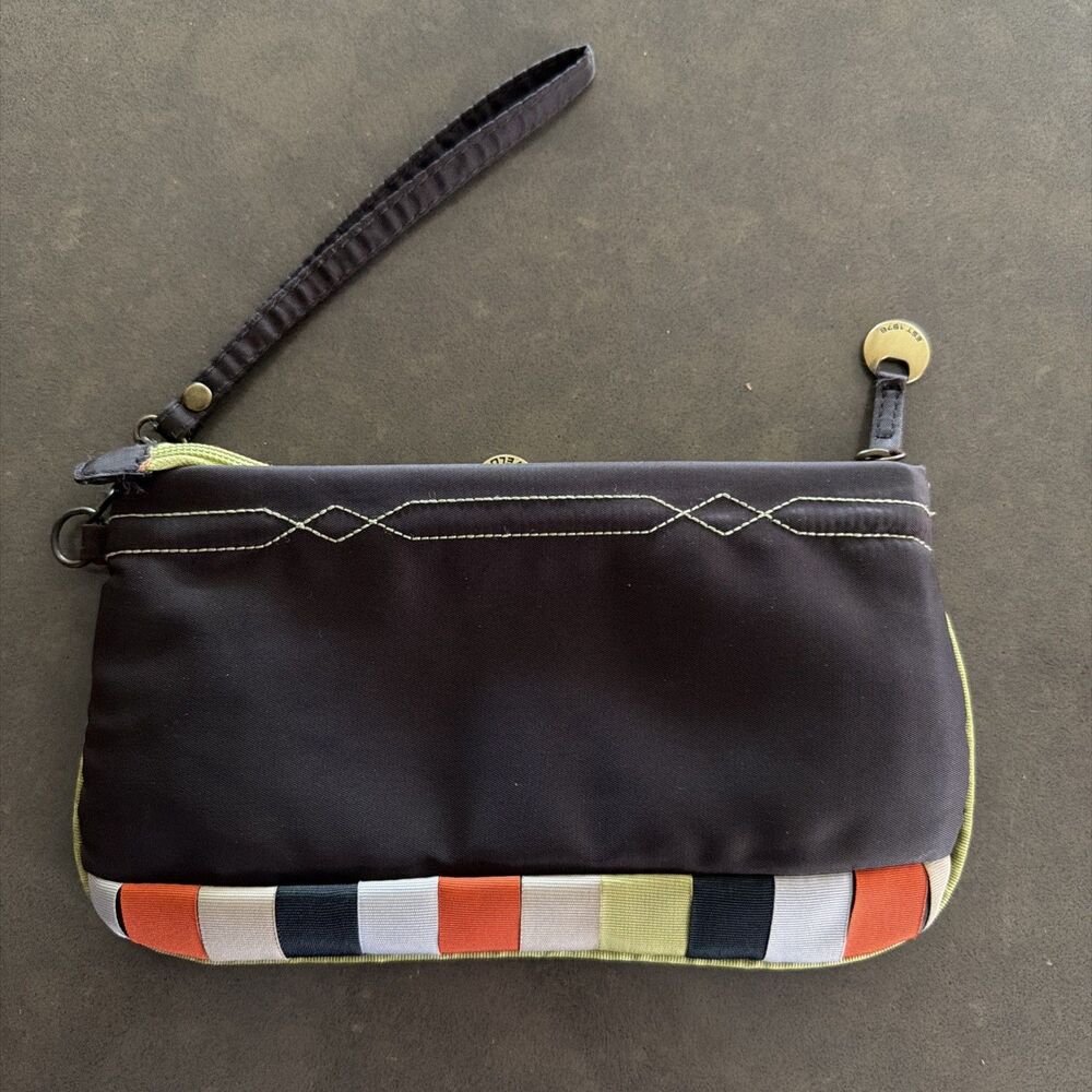 Travelon Brown Floral Nylon Zip Wristlet Clutch Purse RFID Wallet Passport - Picture 3 of 8